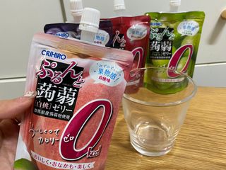 ORIHIRO 오리히로 곤약젤리 제로칼로리 130g 4종 4팩(맛별로 1팩씩) — 4점을 준 리뷰어가 2022년 12월 올린 사용 사진