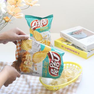 스윙칩 <스윙로드 한정판> 스윙칩 갈릭디핑소스맛 20봉 — 5점을 준 리뷰어가 2021년 10월 올린 사용 사진