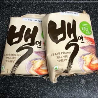 [풀무원] 자연은맛있다 정면, 백면, 홍면  세트 — 5점을 준 리뷰어가 2021년 4월 올린 사용 사진