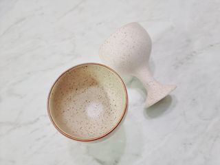 소담스퀘어 상암 [다피] 들깨 도자기 막걸리 고블렛잔 – 4Color 술잔 2P 세트(선물세트) — 5점을 준 리뷰어가 2022년 10월 올린 사용 사진