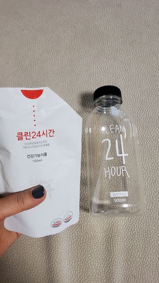 클린24시간 1BOX(5포) + 전용보틀(500ml) — 5점을 준 리뷰어가 2022년 9월 올린 사용 사진
