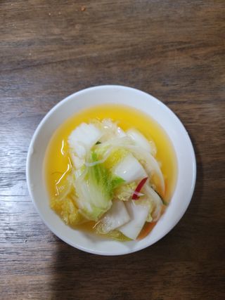 셰프애찬 단호박 백김치 1kg — 5점을 준 리뷰어가 2022년 10월 올린 사용 사진