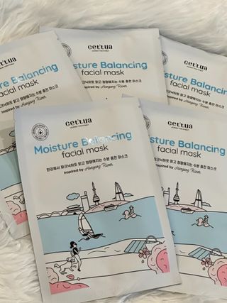 세뚜아(Cettua) [세뚜아] 모이스처 밸런싱 페이셜 마스크 Cettua Moisture Balancing Facial Mask 5매 — 5점을 준 리뷰어가 2023년 12월 올린 사용 사진