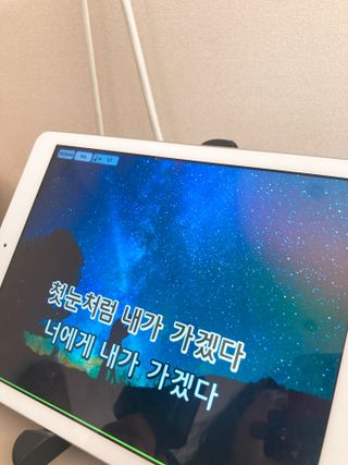 매직씽 노래방 어플리케이션 6개월 이용권 — 5점을 준 리뷰어가 2021년 10월 올린 사용 사진
