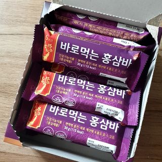 씨알푸드 건강기능식품 6년근 홍삼 함유, 바로먹는 홍삼바 30g 12개입 — 3점을 준 리뷰어가 2022년 3월 올린 사용 사진