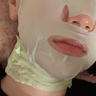 애디팬더 바이오시트앰플 기능성 마스크팩 — 5점을 준 리뷰어가 2021년 5월 올린 사용 사진