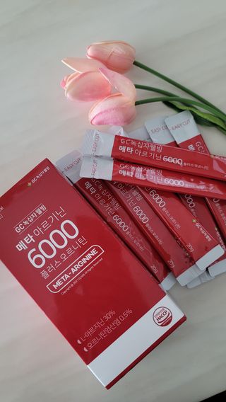 메타아르기닌 GC녹십자웰빙 메타 아르기닌 6000 플러스 오르니틴 — 4점을 준 리뷰어가 2022년 6월 올린 사용 사진