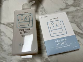 아토컴피 신생아도 사용가능한 무알러지 바디워시 & 여행키트 ( 독일 임상시험 완료 / 영유아 탑투토 워시 겸용 ) — 5점을 준 리뷰어가 2022년 9월 올린 사용 사진
