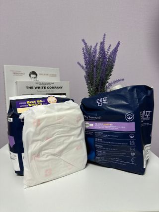 FREE [템포] 패드 내추럴순면 입는 오버나이트 5P * 2개 — 5점을 준 리뷰어가 2023년 10월 올린 사용 사진