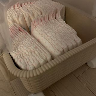 오브맘 밤 프리미엄 아기 기저귀 팬티형 밴드형 — 4점을 준 리뷰어가 2021년 1월 올린 사용 사진