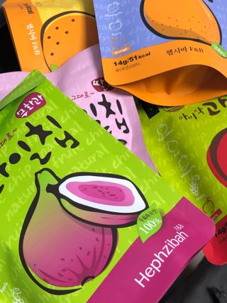 아비삭과일칩 5종 /딸기,사과,배,귤,무화과 5종 — 5점을 준 리뷰어가 2021년 4월 올린 사용 사진