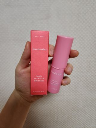 스킨큐어 산다화 카멜리아 안티 링클 멀티밤 — 5점을 준 리뷰어가 2023년 10월 올린 사용 사진