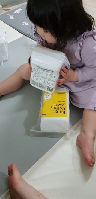 디어엘로디 프리미엄 유기농 유아 솜티슈 60매  2 + 1 PACK — 5점을 준 리뷰어가 2021년 3월 올린 사용 사진