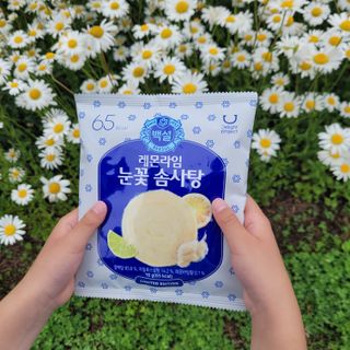 딜라이트 프로젝트  달콤한 눈꽃 간식세트( 눈꽃 솜사탕 / 레몬라임 솜사탕 / 달고나 총 7EA+스마트톡 증정) — 5점을 준 리뷰어가 2022년 5월 올린 사용 사진