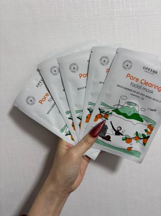 세뚜아(Cettua) [세뚜아] 포어 클리어링 마스크 Cettua Pore Clearing facial mask 5매 — 5점을 준 리뷰어가 2024년 2월 올린 사용 사진