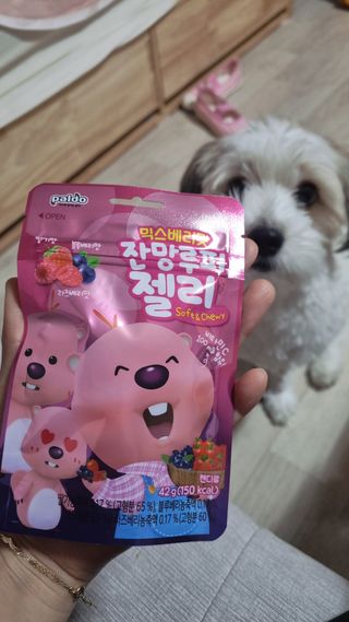 [팔도] 잔망루피젤리 믹스베리맛 42g 8개 — 5점을 준 리뷰어가 2022년 2월 올린 사용 사진