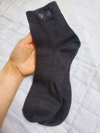 [사이즈가 있는 양말 필로이] 남/여 골지 발목 양말 4족 세트 남【S, M, L, XL】여【S, M, L】_컬러 랜덤 — 5점을 준 리뷰어가 2022년 6월 올린 사용 사진