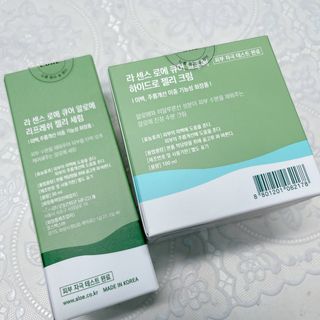 김정문알로에 큐어 큐어 알로에 리프레쉬 젤리 세럼, 큐어 알로에 하이드로 젤리 크림 — 5점을 준 리뷰어가 2021년 4월 올린 사용 사진