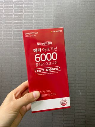 메타아르기닌 GC녹십자웰빙 메타 아르기닌 6000 플러스 오르니틴 — 5점을 준 리뷰어가 2022년 5월 올린 사용 사진