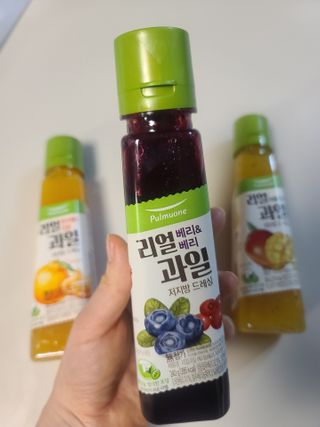 [풀무원] 리얼 과일  저지방 드레싱 240g 3종 — 5점을 준 리뷰어가 2021년 2월 올린 사용 사진