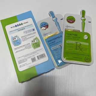 메디힐 올리브영 1등 마스크팩 워터마이드팩 2매 + 티트리팩 2매 기획세트 — 5점을 준 리뷰어가 2021년 3월 올린 사용 사진