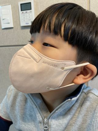 애니가드키즈 새부리형  소형L 5컬러 각 10매입 [크리미베이지, 코튼핑크, 블루레이크, 페일로즈, 민트그린] — 5점을 준 리뷰어가 2022년 2월 올린 사용 사진