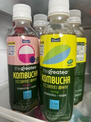 더그레잇티 콤부차 [매일유업] 더그레잇티 44kcal 콤부차 300ml *12개입 (오리지널 6개+베리리치 6개) — 5점을 준 리뷰어가 2023년 8월 올린 사용 사진
