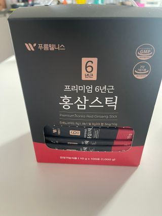 [푸름웰니스] 프리미엄 6년근 홍삼스틱 3mg x 100포 — 5점을 준 리뷰어가 2022년 4월 올린 사용 사진