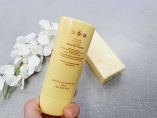 스킨큐어 산다화 유기농 레몬썬크림 — 5점을 준 리뷰어가 2022년 4월 올린 사용 사진
