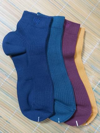 [사이즈가 있는 양말 필로이] 남/여 골지 발목 양말 4족 세트 남【S, M, L, XL】여【S, M, L】_컬러 랜덤 — 5점을 준 리뷰어가 2022년 6월 올린 사용 사진