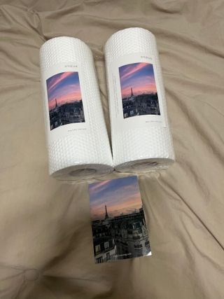 부직포나라 중금속유해물질ZERO 뜯어쓰는 주방 일회용수세미 60매 2매 — 5점을 준 리뷰어가 2022년 11월 올린 사용 사진