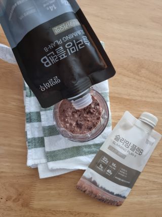 일일하우 슬리밍 플랜B 고소한 귀리맛, 진한 카카오맛 (체중조절식) — 5점을 준 리뷰어가 2023년 7월 올린 사용 사진
