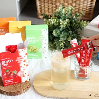 참앤들황토농원 7가지 맛! 탄산 톡톡! 스파클링! 데이앤 콤부차 7종 10포 1박스씩 ★총 7박스★ — 5점을 준 리뷰어가 2023년 1월 올린 사용 사진