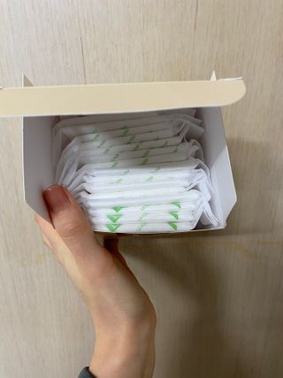 라포유 생리대 순면커버 중형 날개형 — 5점을 준 리뷰어가 2021년 2월 올린 사용 사진