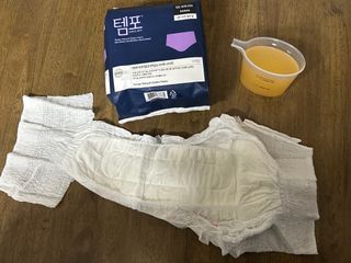 N[템포 ] 패드 내추럴 순면 입는 오버나이트 5P * 2개 — 5점을 준 리뷰어가 2024년 4월 올린 사용 사진