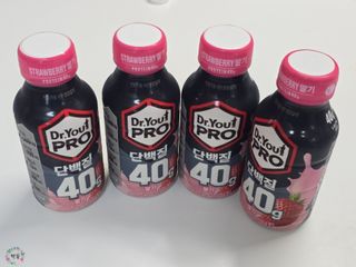 닥터유 프로 단백질드링크 40g 딸기 — 5점을 준 리뷰어가 2025년 7월 올린 사용 사진