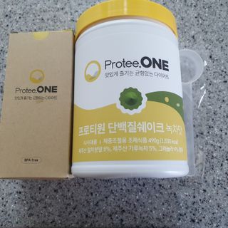 프로티원 단백질쉐이크 녹차맛 2주분 1통+보틀 — 5점을 준 리뷰어가 2021년 4월 올린 사용 사진
