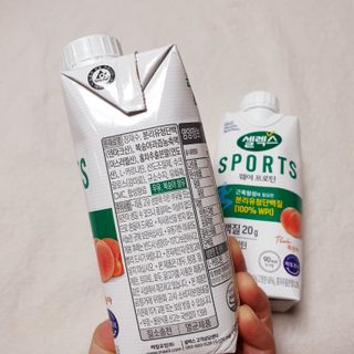셀렉스스포츠 셀렉스 스포츠 웨이 프로틴 복숭아_ 330ml x 12팩 — 5점을 준 리뷰어가 2021년 3월 올린 사용 사진