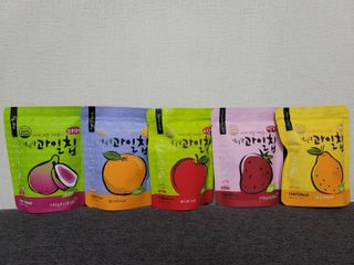 아비삭과일칩 5종 /딸기,사과,배,귤,무화과 5종 — 3점을 준 리뷰어가 2021년 3월 올린 사용 사진