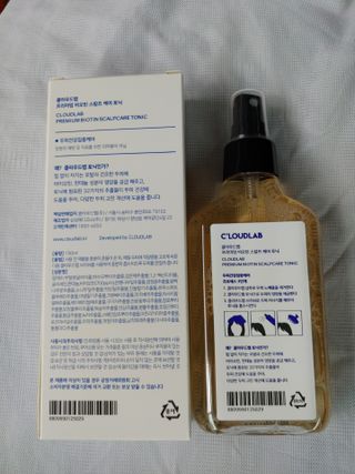 클라우드랩 프리미엄 비오틴 스칼프 케어 토닉 — 4점을 준 리뷰어가 2021년 5월 올린 사용 사진