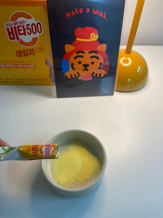 광동제약 [광동] 비타500데일리스틱 70포X2개 + 뚱랑이엽서 + 쇼핑백 증정 — 4점을 준 리뷰어가 2022년 1월 올린 사용 사진