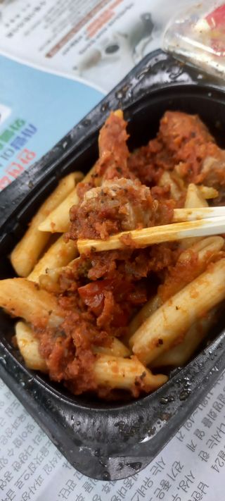브라잇벨리 3분비건요리, 플랜트볼 토마토 파스타 2인분 — 3점을 준 리뷰어가 2022년 8월 올린 사용 사진