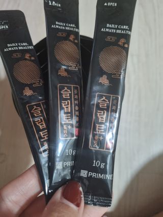 프리마인 자체 기업부설 연구소에서 찾아낸 건강한 수면의 비밀.  슬립토 플러스 30포 — 5점을 준 리뷰어가 2021년 10월 올린 사용 사진
