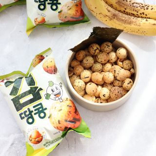 오리온 오징어땅콩의 짭짤고소 신제품, 구운김땅콩 — 5점을 준 리뷰어가 2022년 5월 올린 사용 사진