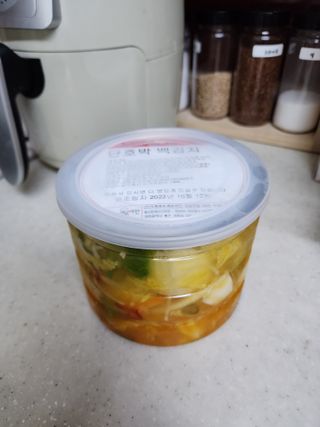 셰프애찬 단호박 백김치 1kg — 5점을 준 리뷰어가 2022년 10월 올린 사용 사진