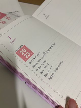 리훈 2023년 이야기다이어리 숏 날짜형 — 5점을 준 리뷰어가 2023년 1월 올린 사용 사진