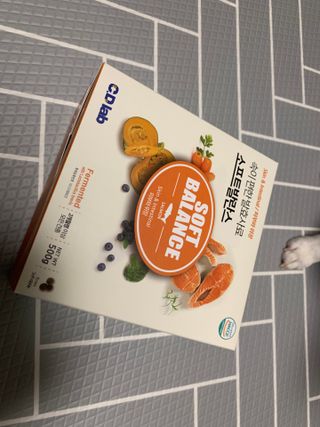 씨디랩 속이 편한 강아지 사료 소프트발란스 기호성 좋은 발효사료 피부와 위장 관절과 위장 — 4점을 준 리뷰어가 2021년 3월 올린 사용 사진