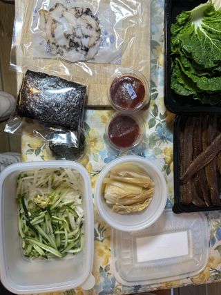 마라도푸드 포항 구룡포 햇 과메기 야채세트 마라도회식당 꽁치 — 5점을 준 리뷰어가 2023년 10월 올린 사용 사진