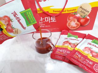 제이제이바이오 더단마토 프리미엄주스 100ml 30팩입 - 무설탕 스테비아 토마토즙 — 5점을 준 리뷰어가 2022년 1월 올린 사용 사진