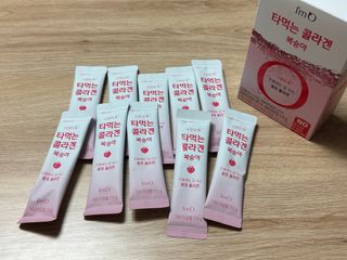 [음료수 대신 가능!]  빠르게 흡수되는 아임오 타먹는 콜라겐 1박스 — 5점을 준 리뷰어가 2023년 3월 올린 사용 사진
